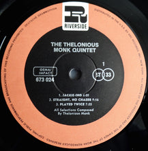 Carica l&#39;immagine nel visualizzatore di Gallery, The Thelonious Monk Quintet : The Thelonious Monk Quintet (LP, Album, RE)
