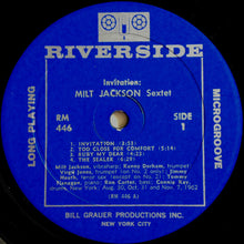 Carica l'immagine nel visualizzatore di Gallery, Milt Jackson Sextet : Invitation (LP, Album, Mono)
