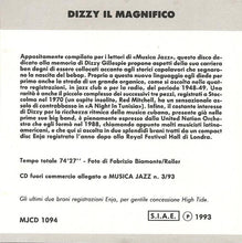 Carica l&#39;immagine nel visualizzatore di Gallery, Dizzy Gillespie : Dizzy Il Magnifico (CD, Comp)
