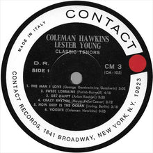 Carica l&#39;immagine nel visualizzatore di Gallery, Coleman Hawkins And Lester Young : Classic Tenors (LP, Comp, RP)
