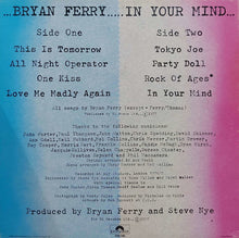 Carica l&#39;immagine nel visualizzatore di Gallery, Bryan Ferry : In Your Mind (LP, Album)
