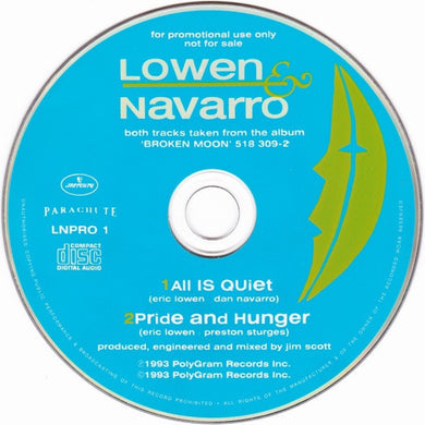 Lowen & Navarro : All Is Quiet (CD, Single, Promo)
