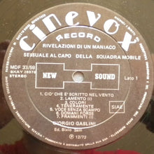 Carica l&#39;immagine nel visualizzatore di Gallery, Giorgio Gaslini : Rivelazioni Di Un Maniaco Sessuale Al Capo Della Squadra Mobile (Colonna Sonora Originale Del Film) (LP, Album)
