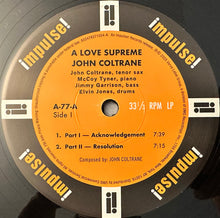 Carica l'immagine nel visualizzatore di Gallery, John Coltrane : A Love Supreme (LP, Album, Mono, RE, Gat)
