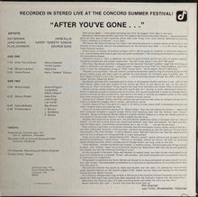 Carica l'immagine nel visualizzatore di Gallery, Herb Ellis, Ray Brown, Harry Edison, Jake Hanna, Plas Johnson, George Duke : After You've Gone (LP, Album)
