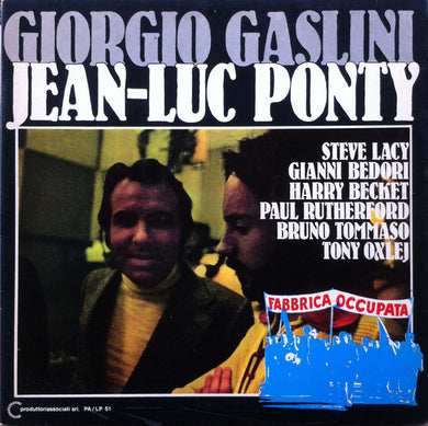 Giorgio Gaslini & Jean-Luc Ponty : Fabbrica Occupata (LP, Album, Gat)