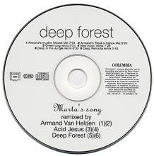 Carica l'immagine nel visualizzatore di Gallery, Deep Forest : Marta's Song (The Remixes) (CD, Maxi)

