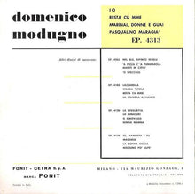 Carica l&#39;immagine nel visualizzatore di Gallery, Domenico Modugno : Io (7&quot;, EP)
