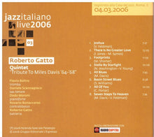 Carica l&#39;immagine nel visualizzatore di Gallery, Roberto Gatto : Jazzitaliano Live 2006 (CD, Album)
