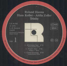 Carica l&#39;immagine nel visualizzatore di Gallery, Hans Koller  •  Attila Zoller  •  Roland Hanna : Trinity (LP, Album)
