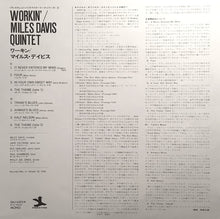 Carica l'immagine nel visualizzatore di Gallery, The Miles Davis Quintet : Workin' With The Miles Davis Quintet (LP, Album, Mono, RE)
