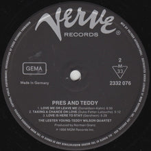 Carica l&#39;immagine nel visualizzatore di Gallery, The Lester Young-Teddy Wilson Quartet : Pres And Teddy (LP, Mono, RE)
