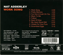 Carica l&#39;immagine nel visualizzatore di Gallery, Nat Adderley : Work Song (CD, Album, RE, RM)
