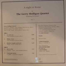 Carica l&#39;immagine nel visualizzatore di Gallery, Gerry Mulligan Quartet Featuring Art Farmer : A Night In Rome Vol. 1 (LP)
