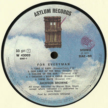 Carica l'immagine nel visualizzatore di Gallery, Jackson Browne : For Everyman (LP, Album, RE)
