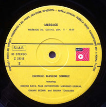 Carica l&#39;immagine nel visualizzatore di Gallery, Giorgio Gaslini Double : Message (LP, Album, Gat)
