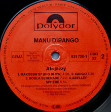 Carica l&#39;immagine nel visualizzatore di Gallery, Manu Dibango : Afrijazzy (LP, Album)

