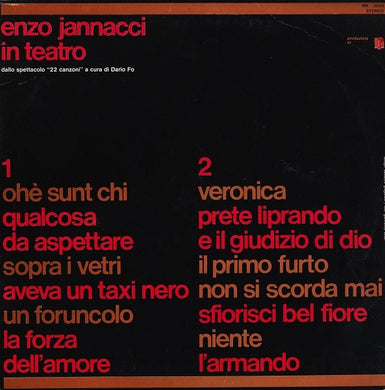 Enzo Jannacci : In Teatro (LP, Album, RE)