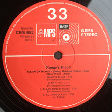 Carica l&#39;immagine nel visualizzatore di Gallery, Hampton Hawes : Hamp&#39;s Piano (LP, Album, RE)
