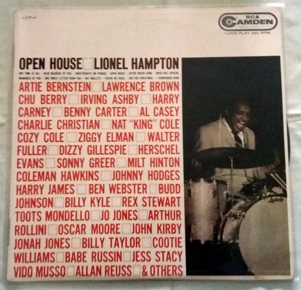 Lionel Hampton And His Orchestra : Open House  (LP, Comp)