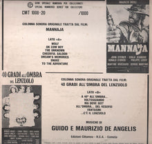 Carica l&#39;immagine nel visualizzatore di Gallery, Guido And Maurizio De Angelis : Mannaja / 40 Gradi All&#39;Ombra Del Lenzuolo (LP, Ltd, Num)
