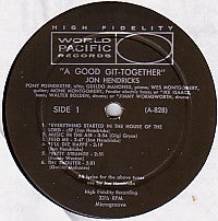 Carica l&#39;immagine nel visualizzatore di Gallery, Jon Hendricks : A Good Git-Together (LP, Album, Mono)
