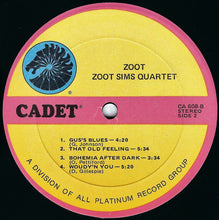 Carica l&#39;immagine nel visualizzatore di Gallery, Zoot Sims Quartet : Zoot (LP, Album, RE)
