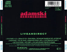 Carica l'immagine nel visualizzatore di Gallery, Adamski : Liveandirect (CD, Album, Mixed)

