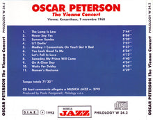 Carica l&#39;immagine nel visualizzatore di Gallery, Oscar Peterson : The Vienna Concert (CD, Album)
