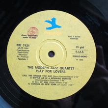 Carica l&#39;immagine nel visualizzatore di Gallery, The Modern Jazz Quartet : Play For Lovers (LP, Comp, RE)

