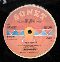 Carica l&#39;immagine nel visualizzatore di Gallery, Zoot Sims : In A Sentimental Mood (LP, Album)
