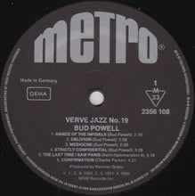 Carica l&#39;immagine nel visualizzatore di Gallery, Bud Powell : Verve Jazz No. 19 (LP, Comp)
