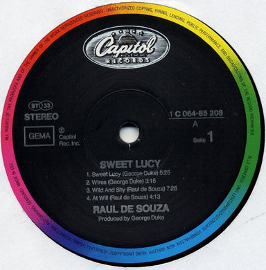 Raul de Souza : Sweet Lucy (LP, Album, RE)