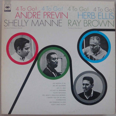 André Previn / Herb Ellis / Shelly Manne / Ray Brown : 4 To Go! (LP, Album, RE)