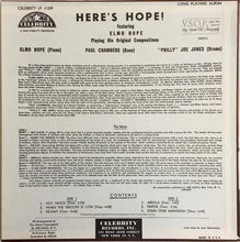 Carica l&#39;immagine nel visualizzatore di Gallery, Elmo Hope Trio : Here&#39;s Hope! (LP, Album, Mono, RE)
