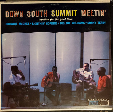 Brownie McGhee - Lightnin' Hopkins - Big Joe Williams - Sonny Terry : Down South Summit Meetin' (LP, Album, Mono)