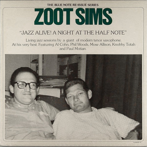 Zoot Sims : Jazz Alive! A Night At The Half Note (LP, Album)