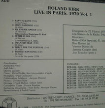 Carica l'immagine nel visualizzatore di Gallery, Roland Kirk : Live In Paris Vol. 1 (CD, Album)
