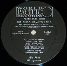 Carica l'immagine nel visualizzatore di Gallery, The Chico Hamilton Trio : Introducing Freddie Gambrell (LP, Album, Mono)
