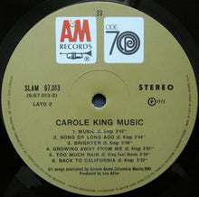 Carica l&#39;immagine nel visualizzatore di Gallery, Carole King : Music (LP, Album, Gat)
