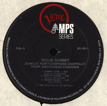 Carica l'immagine nel visualizzatore di Gallery, Stuff Smith, Stéphane Grappelli, Svend Asmussen, Jean-Luc Ponty : Violin-Summit (LP, Album, RE)
