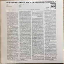 Carica l&#39;immagine nel visualizzatore di Gallery, Miles Davis : In Person, Friday Night At The Blackhawk, San Francisco, Vol. 1 (LP)
