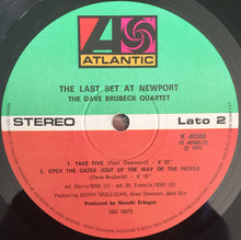 Carica l'immagine nel visualizzatore di Gallery, The Dave Brubeck Quartet : The Last Set At Newport (LP, Album)
