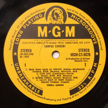 Carica l&#39;immagine nel visualizzatore di Gallery, Erroll Garner : Campus Concert (LP)
