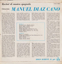 Carica l'immagine nel visualizzatore di Gallery, Manuel Diaz Cano : Recital Di Musica Spagnola (LP)
