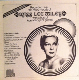 Lee Wiley : Miss Lee Wiley (LP)