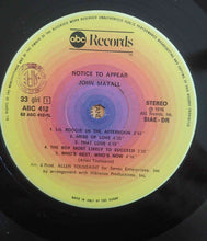 Carica l&#39;immagine nel visualizzatore di Gallery, John Mayall : Notice To Appear (LP, Album)
