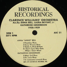 Carica l&#39;immagine nel visualizzatore di Gallery, Anna Bell (3), Katherine Henderson (3) &amp; Laura Bryant (2) Accompanied By Clarence Williams And His Orchestra : 1928 (LP, Comp)
