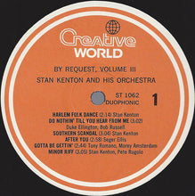 Carica l'immagine nel visualizzatore di Gallery, Stan Kenton And His Orchestra : By Request - Volume Three (LP, Comp, Duo)
