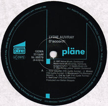 Carica l&#39;immagine nel visualizzatore di Gallery, Lydie Auvray : D&#39;Accord (LP, Album)
